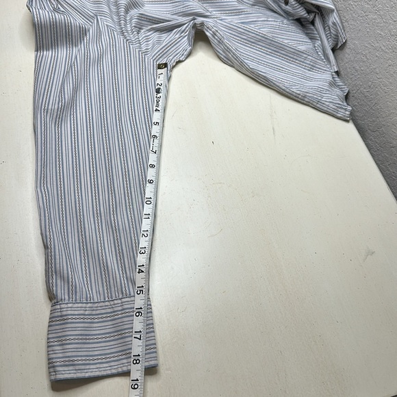 LRL Lauren Jeans Company 100% Cotton Ruffle Collar Button Down Shirt Size XL - Picture 14 of 14